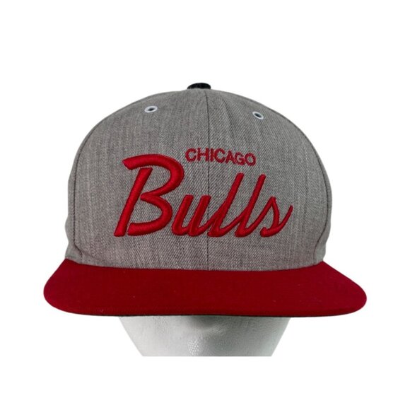 Mitchell & Ness Chicago Bulls Grey Red Snapback Hat Nostalgia Co - Picture 3 of 12